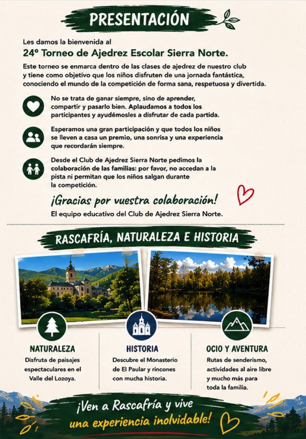 Torneo de ajedrez escolar Sierra Norte