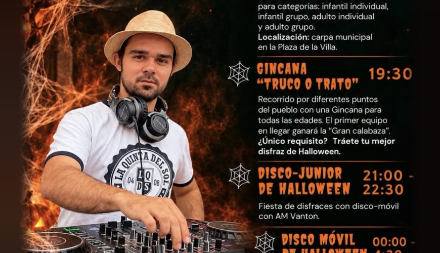 Cartel de Halloween en Rascafría, sábado 31 de octubre de 2026