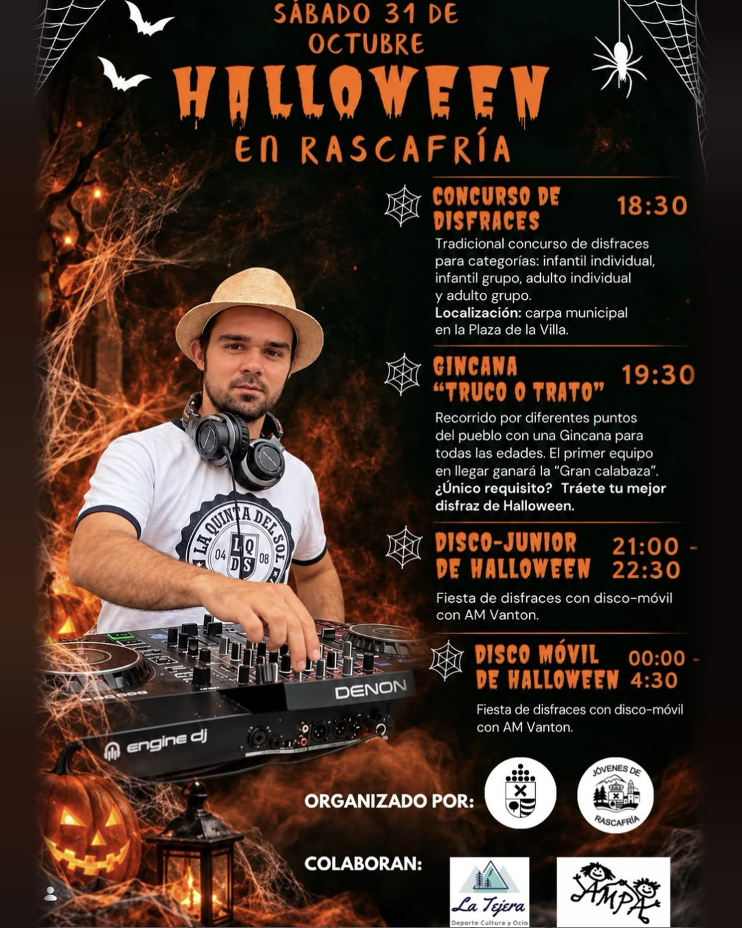 Cartel de Halloween en Rascafría, sábado 31 de octubre de 2026
